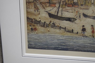 Lot 266 - After Laurence Stephen Lowry R.A. (British, 1887-1976) - 'The Beach'