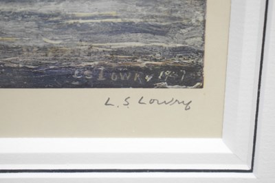 Lot 266 - After Laurence Stephen Lowry R.A. (British, 1887-1976) - 'The Beach'