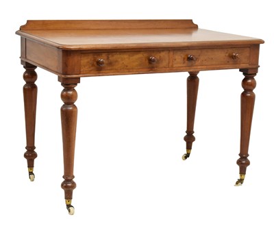 Lot 765 - Victorian mahogany writing table by Heal & Son, London