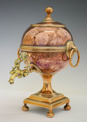 Lot 255 - Early 19th century copper tea urn or samovar