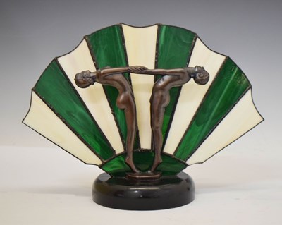 Lot 262 - Art Deco style table lamp