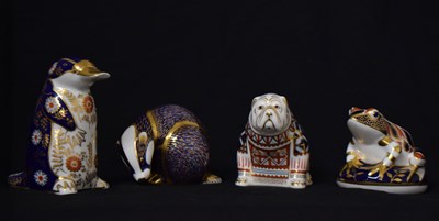 Lot 516 - Four Royal Crown Derby animal paperweights
