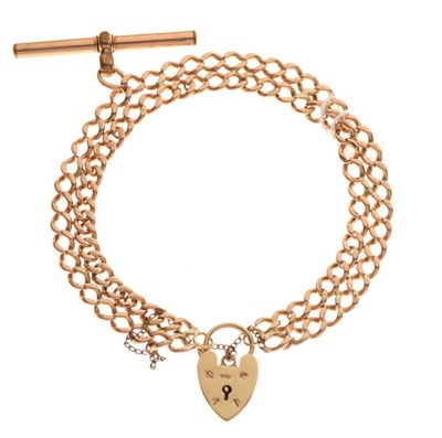Lot 29 - 9ct gold double curb-link bracelet