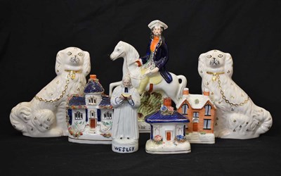 Lot 480 - Group of Staffordshire pottery