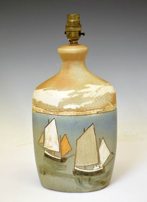 Lot 476 - Tremaen Pottery (Cornwall) stoneware table lamp