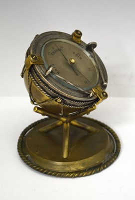Lot 468 - Victorian George Betjemann & Sons patent 'kettle drum' desk barometer