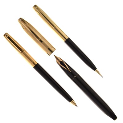 Lot 231 - Sheaffer PFM fountain pen, retractable ballpoint pen, and mechanical pencil set