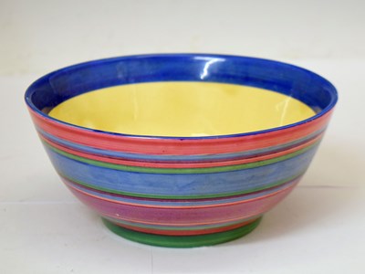 Lot 492 - Clarice Cliff 'Liberty Stripe' bowl