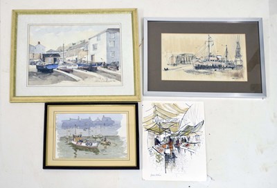 Lot 665 - Patrick Collins (Bristol Savages / 1904 Arts) - Two mixed media studies, etc
