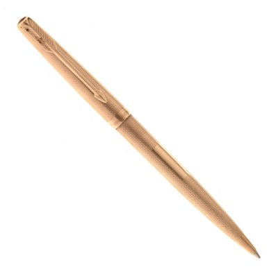 Lot 127 - Parker 61 Presidential 9ct gold cased retractable ballpoint pen