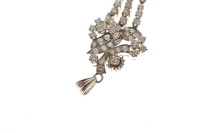 Lot 21 - Diamond white metal pendant