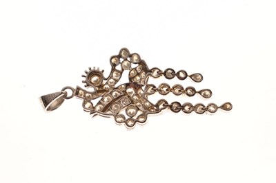 Lot 21 - Diamond white metal pendant