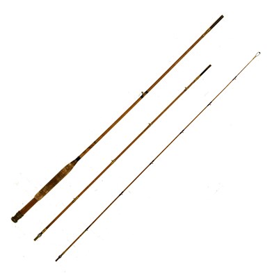 Lot 347 - Charles Farlow & Co - The 'Farlight' three-piece split cane salmon fly fishing rod