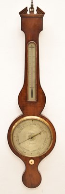 Lot 721 - Mid 19th century wheel barometer, Bellatti, Grantham (Lincs)