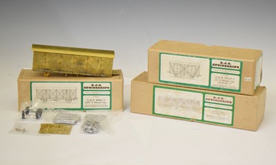 Lot 376 - D.J.B. Engineering - Three boxed 7mm Fine Scale railway wagon kits