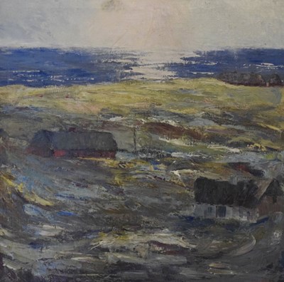 Lot 666 - Berthelsen Svend Stenvig (Danish, 1911-1992) - Oil on canvas - Coastal scene near Blåvand