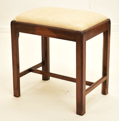 Lot 759 - Georgian mahogany rectangular stool