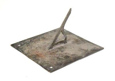 Lot 248 - Reproduction bronze sundial