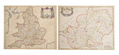 Lot 603 - Robert Morden (fl. 1668-1703) - Two 18th century hand coloured maps