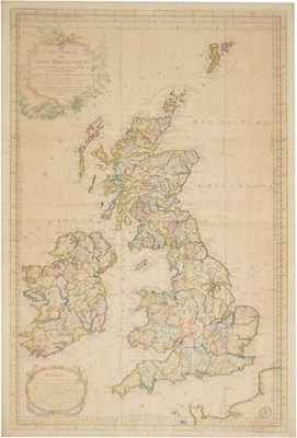 Lot 527 - Attr. Jacques Nicolas Bellin (1703-1772) - Carte Reduite des Isles Britanniques
