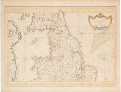 Lot 528 - Attr. Jacques Nicolas Bellin (1703-1772) - Carte Reduite des Isles Britanniques, Seconde Feuille