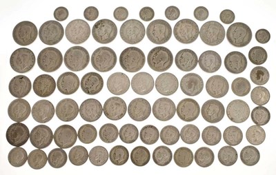 Lot 199 - Collection of pre 1947 silver GB coinage