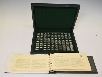 Lot 143 - John Pinches '100 Greatest Cars Silver Miniature Collection', comprising 99 silver ingots