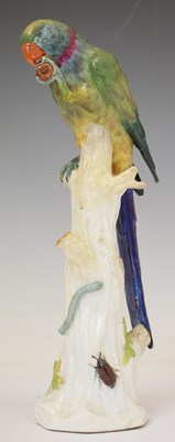 Lot 538 - Early 20th century Continental porcelain figure of a parrot