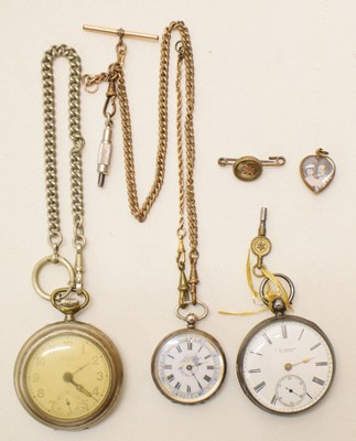 Lot 133 - J.W. Benson - Late Victorian silver open face pocket watch