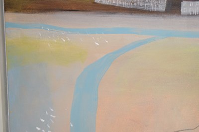 Lot 457 - Elaine Pamphilon, (b.1948) - Oil on canvas - 'Hayle Estuary'