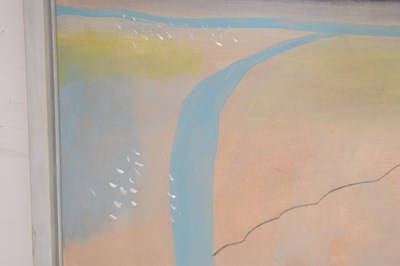 Lot 457 - Elaine Pamphilon, (b.1948) - Oil on canvas - 'Hayle Estuary'