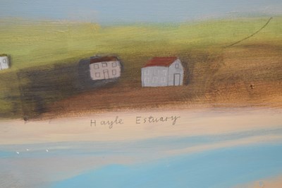 Lot 457 - Elaine Pamphilon, (b.1948) - Oil on canvas - 'Hayle Estuary'