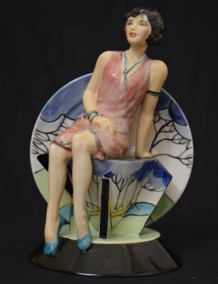 Lot 485 - Peggy Davies Ceramics - 'Young Clarice Cliff', artist's proof designed by Victoria Bourne