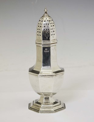 Lot 139 - George VI silver sugar caster