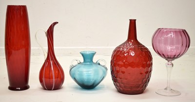 Lot 457 - Group of 1970s and later coloured art glass