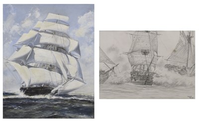 Lot 635 - Vincent Neave (1904 Arts/Bristol Savages) - Marine scene, and one other