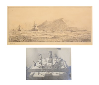 Lot 407 - William Lionel Wyllie (British, 1851-1931) - Etching - Gibraltar