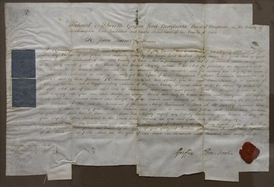 Lot 329 - 18th century vellum parchment indenture from Richard Aldworth Griffin