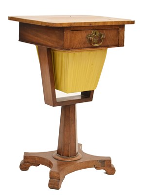 Lot 763 - Early Victorian mahogany pedestal work table