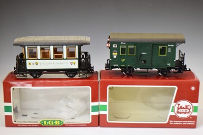 Lot 384 - Lehmann-Gross-Bahn (L.G.B.) - 'G' gauge carriage and wagon