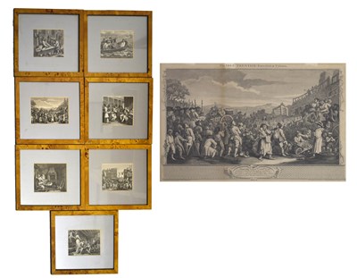 Lot 612 - After William Hogarth (1697-1764) - Engraving - 'The Idle 'Prentice Executed at Tyburn', etc