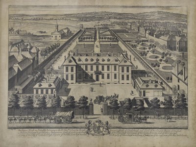 Lot 608 - Johannes ('Jan') Kip (1653-1722) after Leonard Knyff (1650–1722) - Engraving - 'Burlington House'