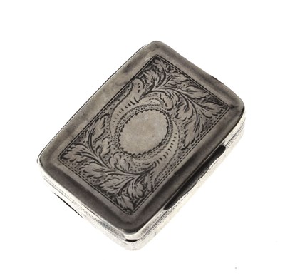 Lot 145 - George III silver vinaigrette with engraved decoration