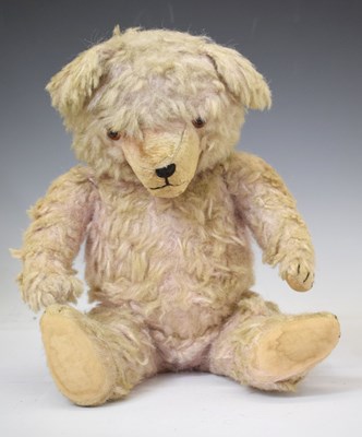 Lot 395 - Child's vintage pink mohair teddy bear