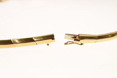 Lot 69 - Diamond 18ct yellow and white gold suite comprising necklace, bracelet, and earrings