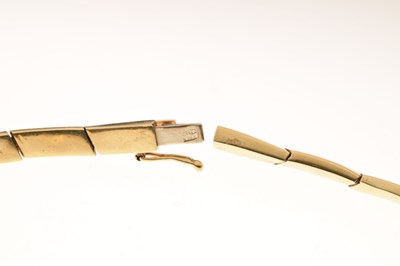 Lot 69 - Diamond 18ct yellow and white gold suite comprising necklace, bracelet, and earrings