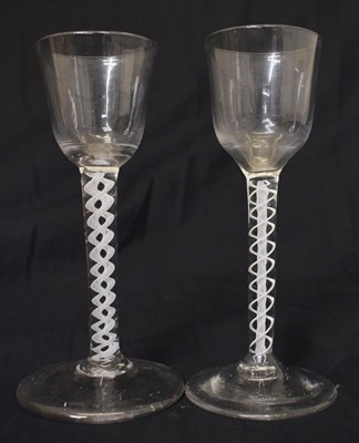 Lot 472 - Two similar wine or cordial glasses