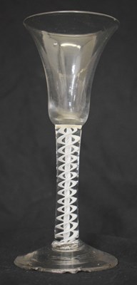 Lot 435 - Later 18th century wine or cordial glass