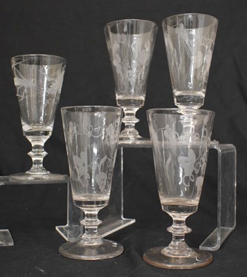 Lot 440 - Five ale glasses