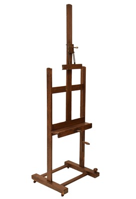 Lot 747 - Late 19th or early 20th century oak adjustable artist's easel by Reeves London
